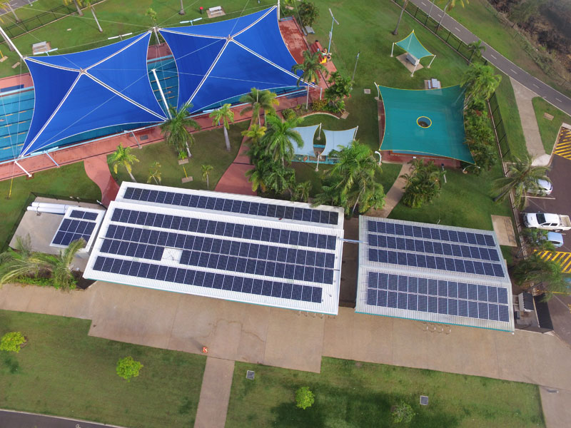 Darwin City Council Nightcliffe Pool 59kW solar installation