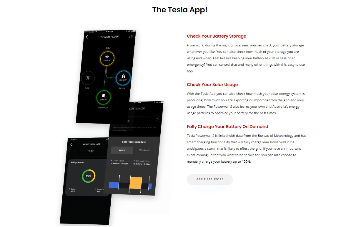 tesla powerwall phone app